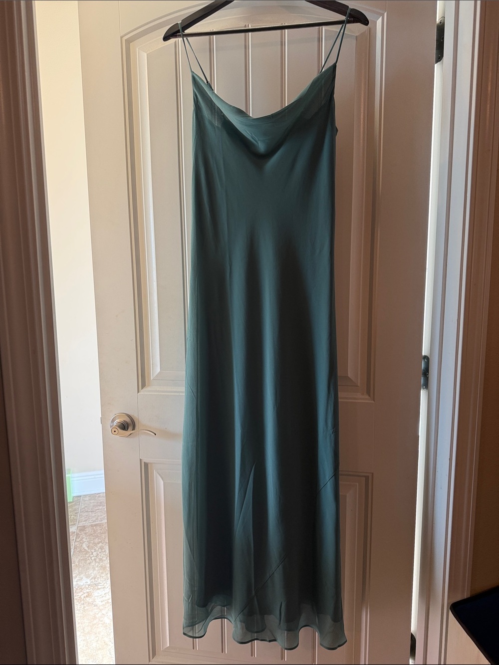 Banana Republic Factory Teal Slip Maxi Dress